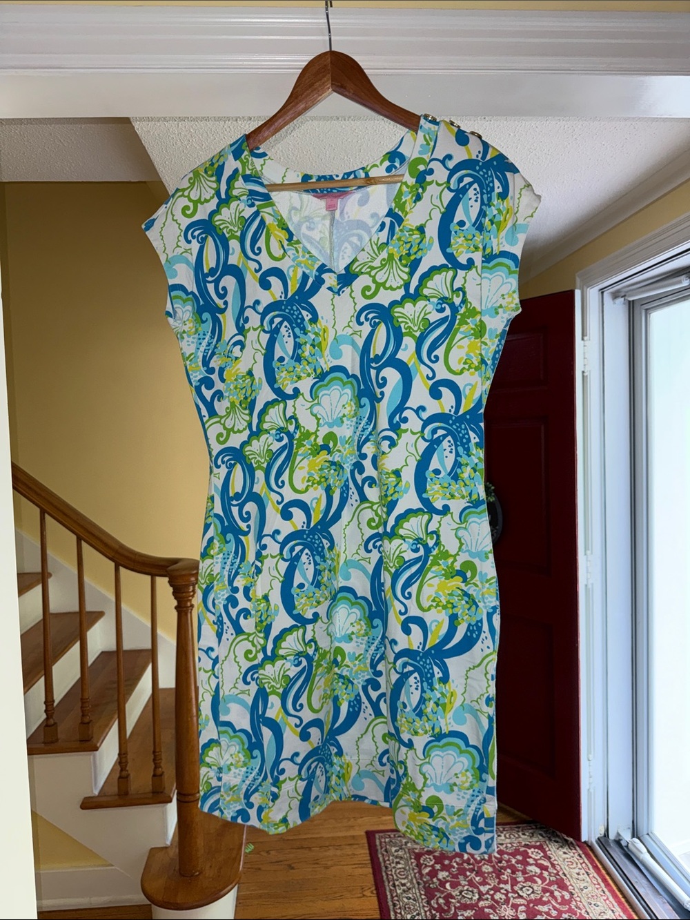 Lilly Pulitzer Blue, Green & White Paisley Swim Cover-Up
